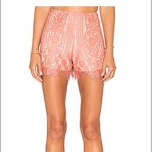 WAYF Pink lace shorts